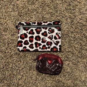 Brighton Leopard Print and Burgundy Women's Bag Set